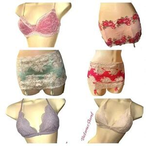 Victorias Secret 5 bra, 1 Bikini Top & 3 Garter Belt Lot💋